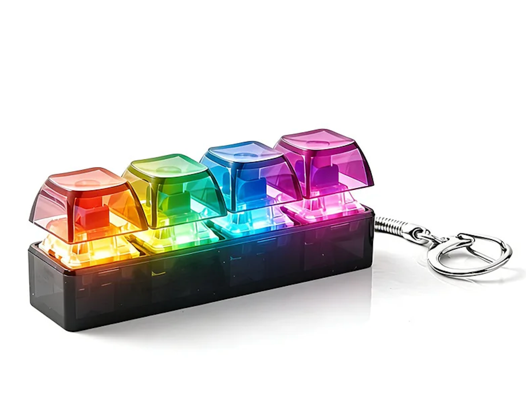 Llavero Teclado Mecánico con Luz LED Antiestrés