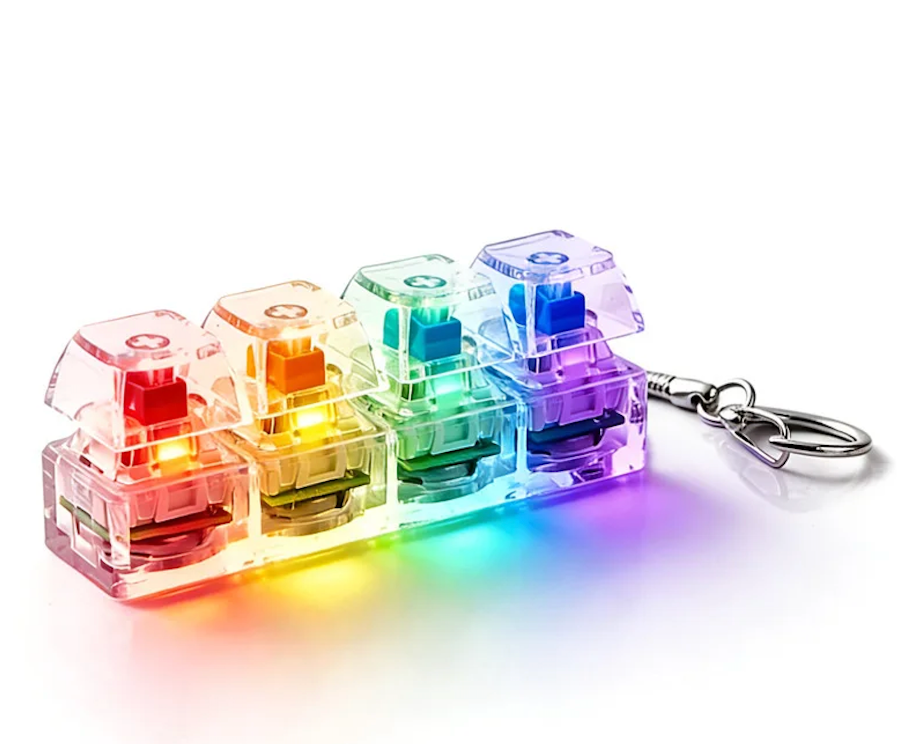 Llavero Teclado Mecánico con Luz LED Antiestrés