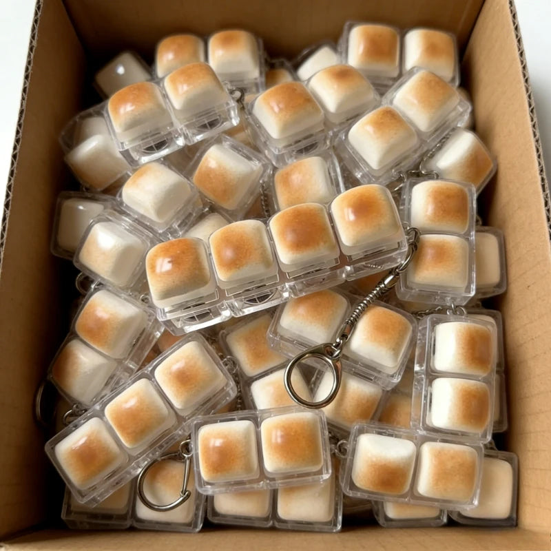 Llavero Keycap Pan Kawaii | Antiestrés Mecánico