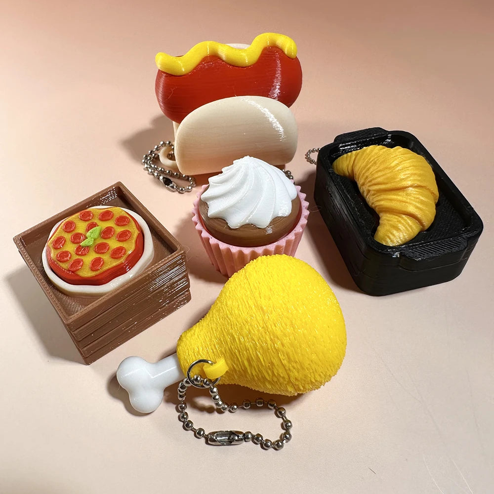 Llavero keycap antiestrés | Comida kawaii para llevar contigo