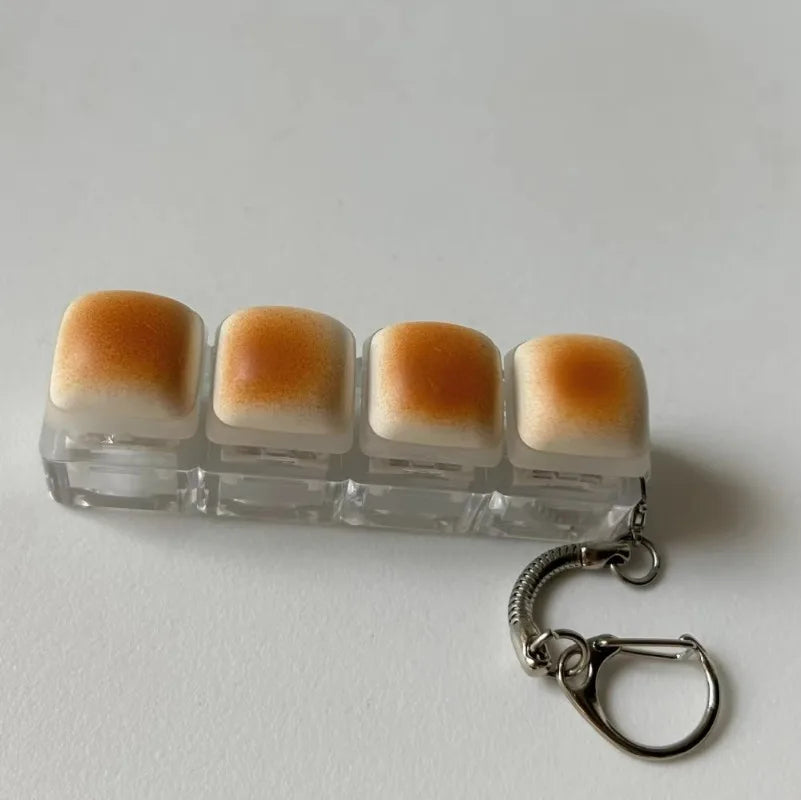 Llavero Keycap Pan Kawaii | Antiestrés Mecánico