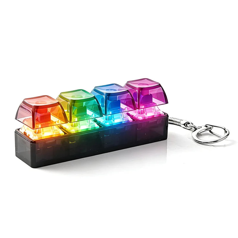 Llavero Teclado Mecánico con Luz LED Antiestrés