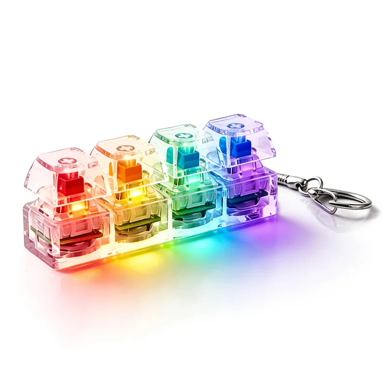 Llavero Teclado Mecánico con Luz LED Antiestrés