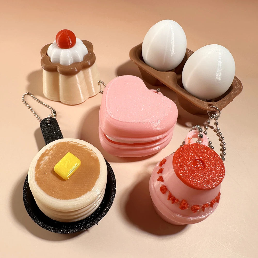 Llavero keycap antiestrés | Comida kawaii para llevar contigo
